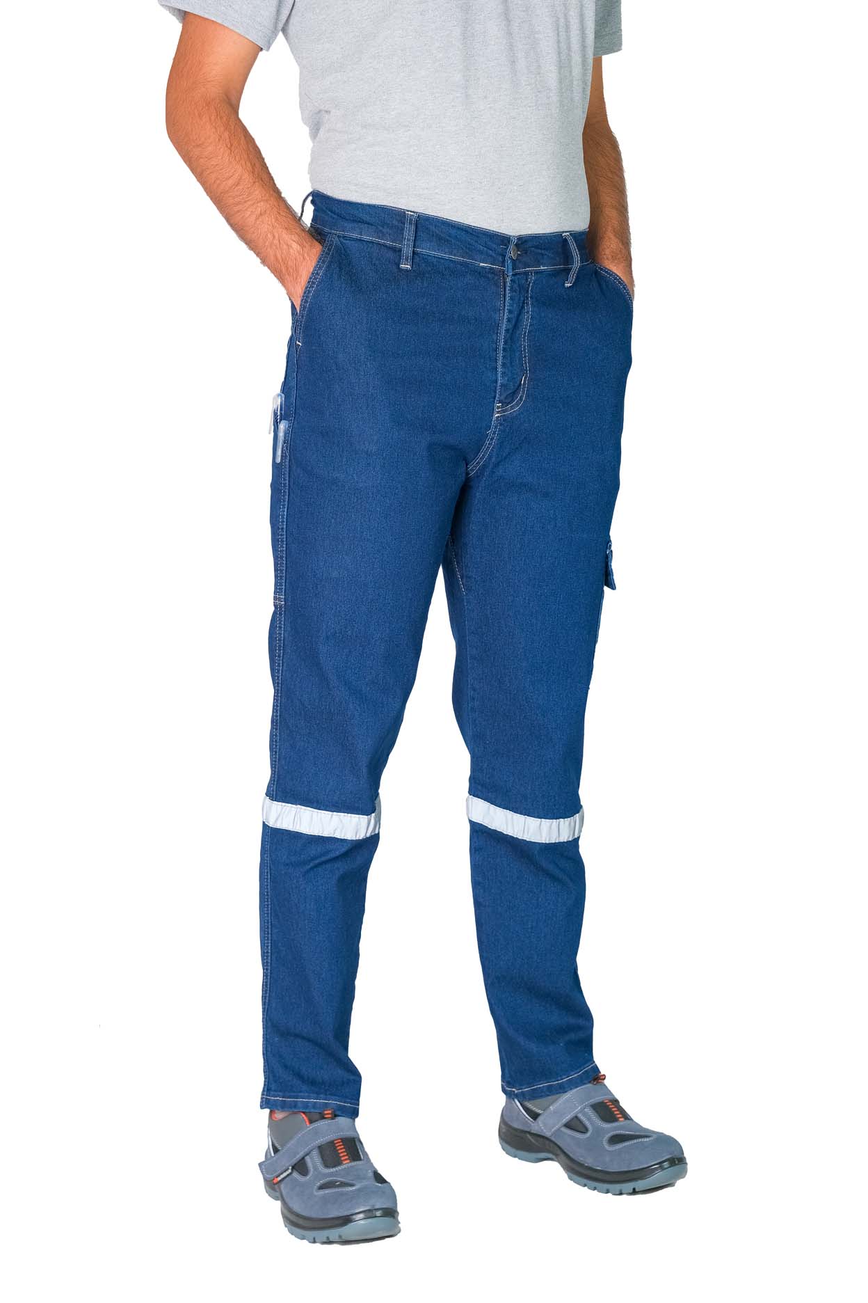 1586 Promosyon Baskılı Likralı Kot Pantolon
