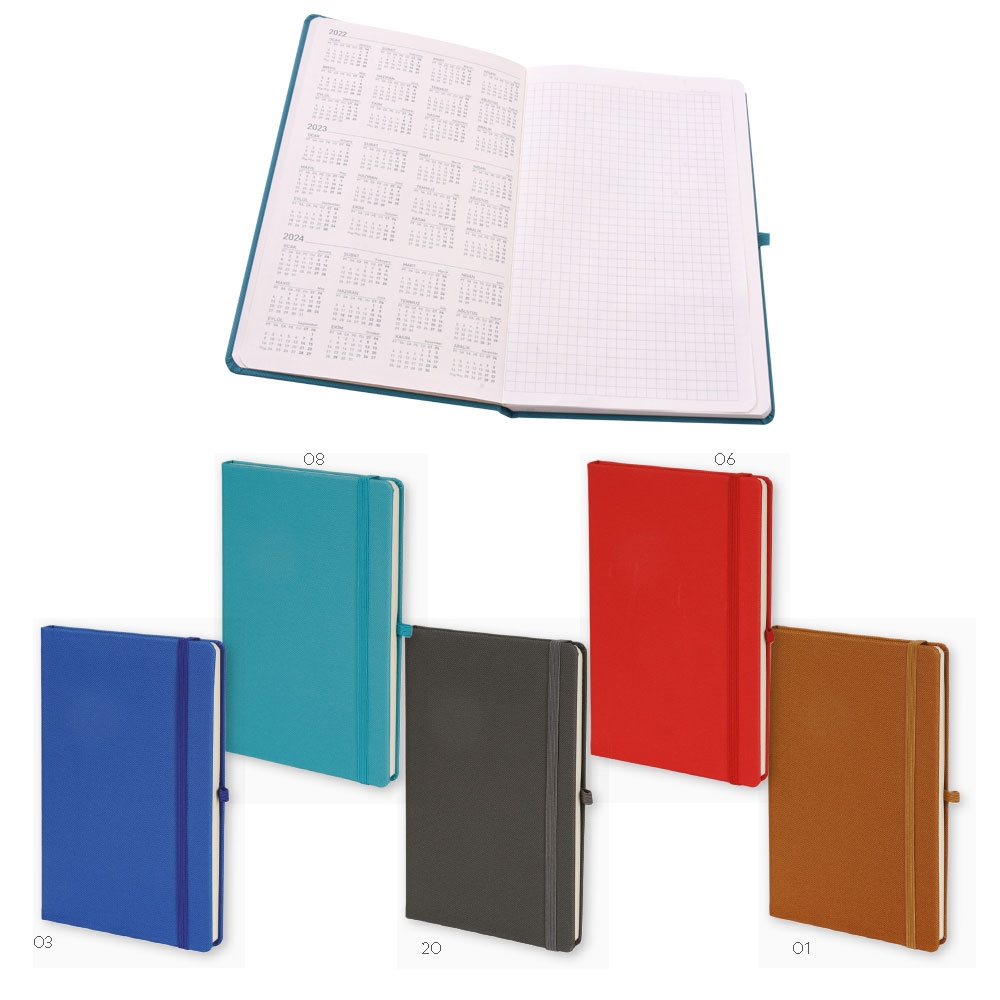 4069 Promosyon Termo Deri Kapak Kareli Defter 13 x 21 cm