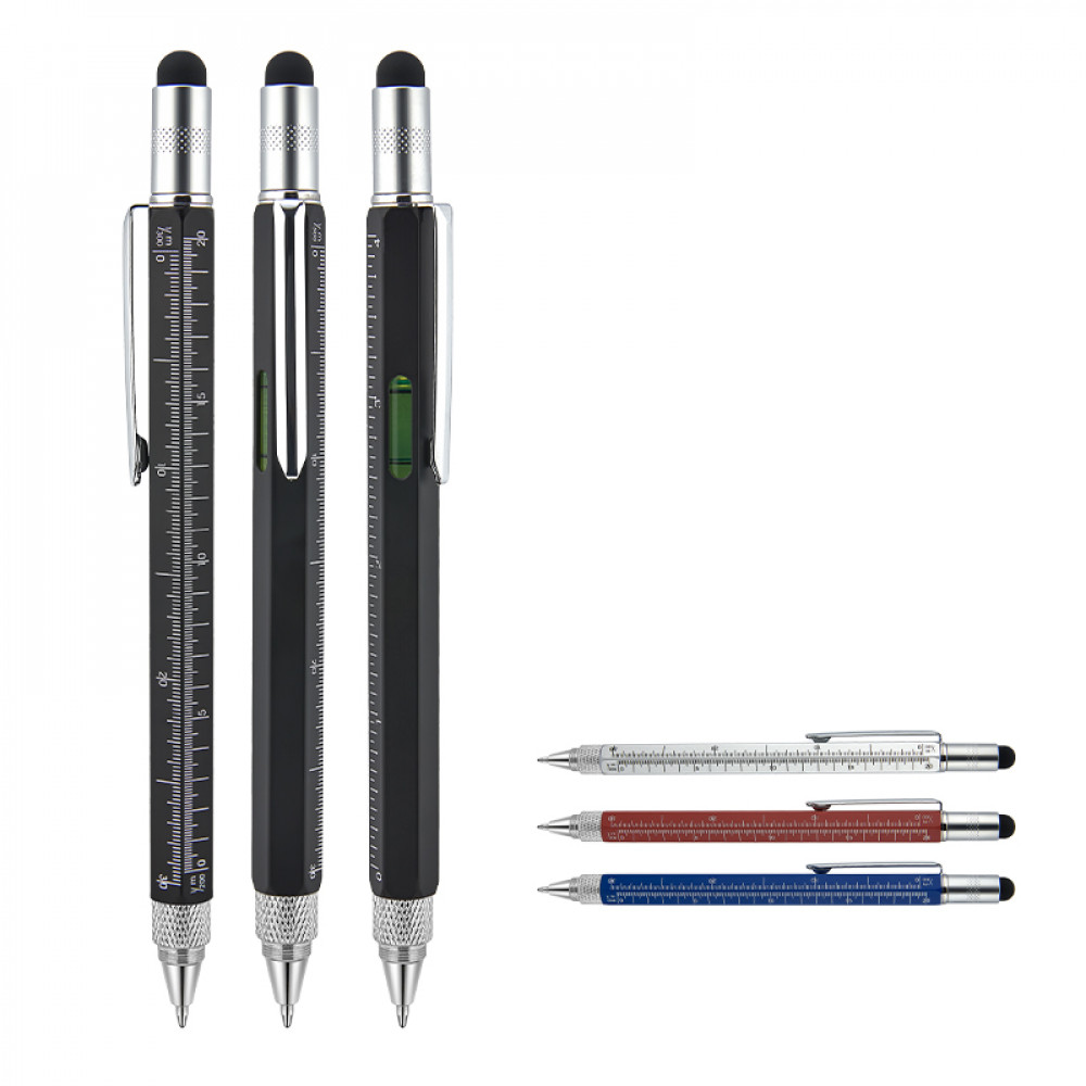 5870 Promosyon Metal Su Terazili Tornavidalı Touchpen Kalem 